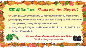 Du lịch thu đông với nhiều ưu đãi đến từ OSC Việt Nam Travel