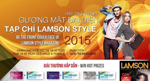 Lam Sơn Square tổ chức Cuộc thi ảnh Gương mặt đại diện cho tạp chí LamSon Style 2015